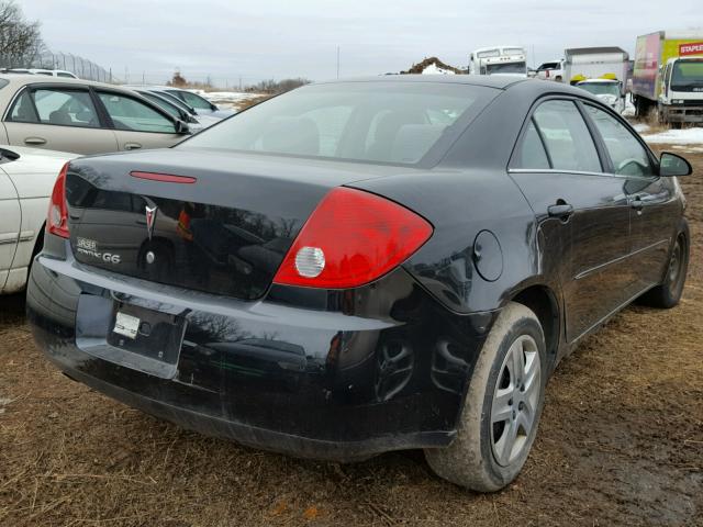 1G2ZF58B474216353 - 2007 PONTIAC G6 VALUE L BLACK photo 4