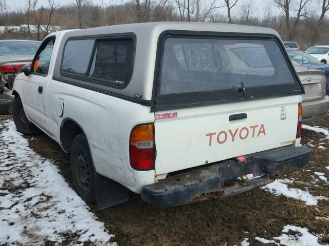 4TANL42N1TZ181487 - 1996 TOYOTA TACOMA WHITE photo 3