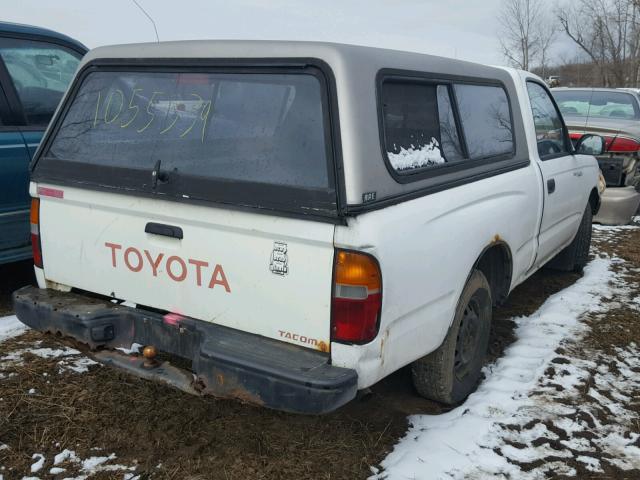 4TANL42N1TZ181487 - 1996 TOYOTA TACOMA WHITE photo 4