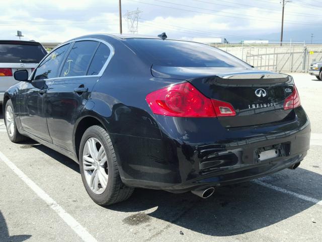 JN1CV6AR1DM354240 - 2013 INFINITI G37 BLACK photo 3