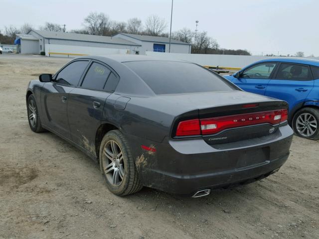2C3CDXBG5DH639257 - 2013 DODGE CHARGER SE GRAY photo 3