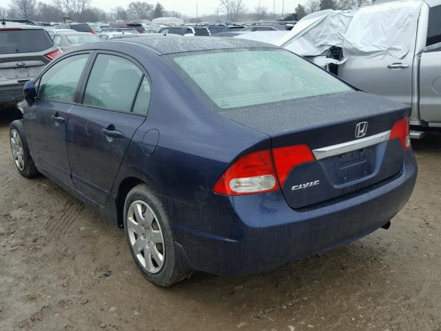 2HGFA1F57AH566154 - 2010 HONDA CIVIC LX BLUE photo 3