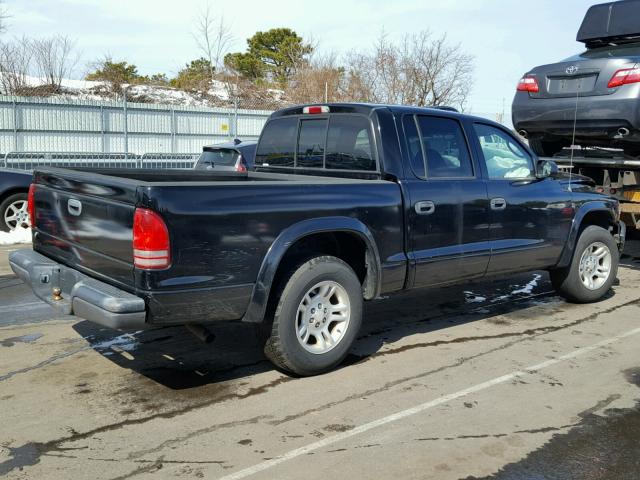 1D7HL38XX3S333074 - 2003 DODGE DAKOTA QUA BLACK photo 4