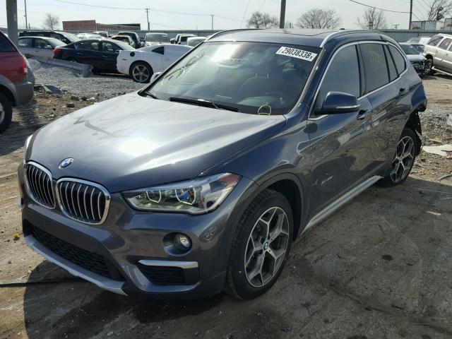 WBXHT3C33H5F70161 - 2017 BMW X1 XDRIVE2 CHARCOAL photo 2