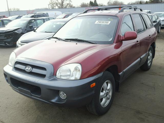 KM8SC73D25U006885 - 2005 HYUNDAI SANTA FE G RED photo 2