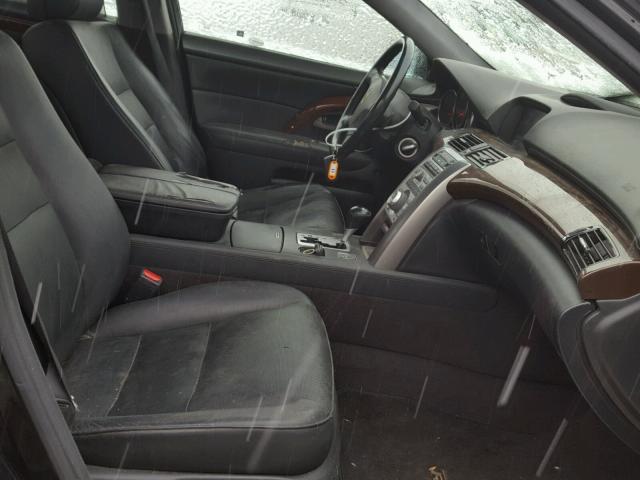 JH4KB165X5C009529 - 2005 ACURA RL შავი ფოტო 5