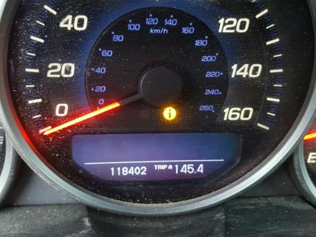 JH4KB165X5C009529 - 2005 ACURA RL შავი ფოტო 8