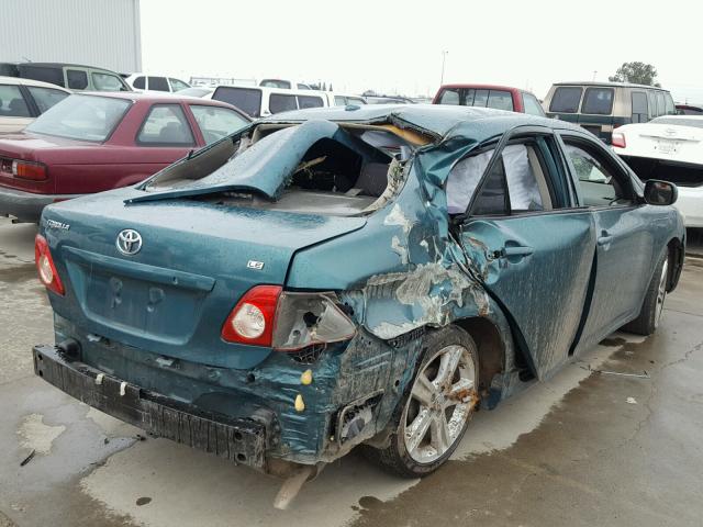 1NXBU40E09Z110063 - 2009 TOYOTA COROLLA BA GREEN photo 4