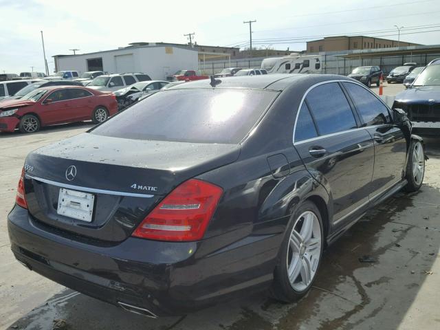 WDDNG9EB6DA505854 - 2013 MERCEDES-BENZ S 550 4MAT BLACK photo 4