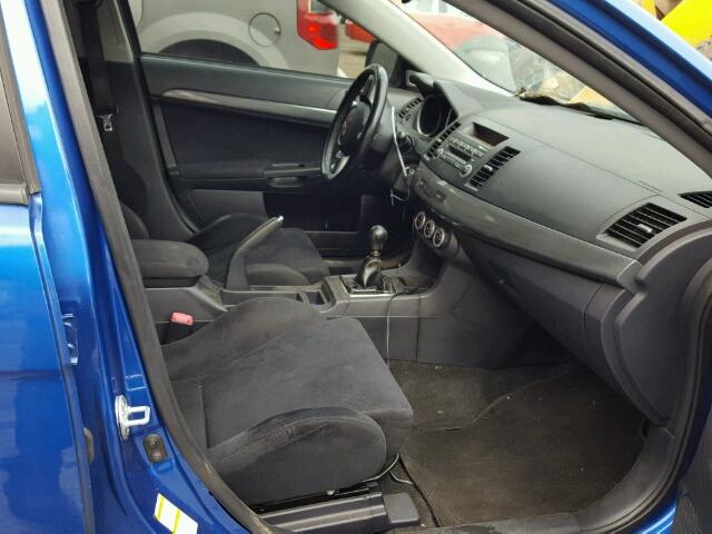 JA3AW86V98U044702 - 2008 MITSUBISHI LANCER EVO BLUE photo 5