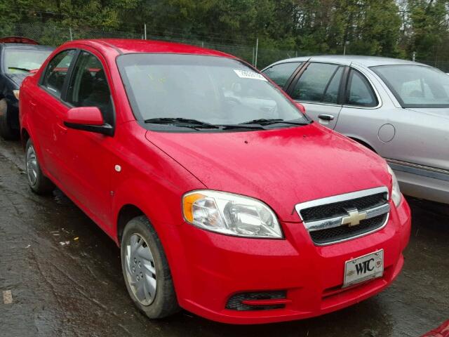 KL1TD56677B061619 - 2007 CHEVROLET AVEO BASE RED photo 1