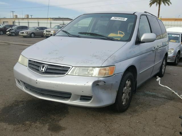 5FNRL186X2B008723 - 2002 HONDA ODYSSEY EX SILVER photo 2