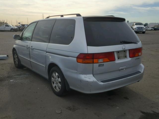 5FNRL186X2B008723 - 2002 HONDA ODYSSEY EX SILVER photo 3