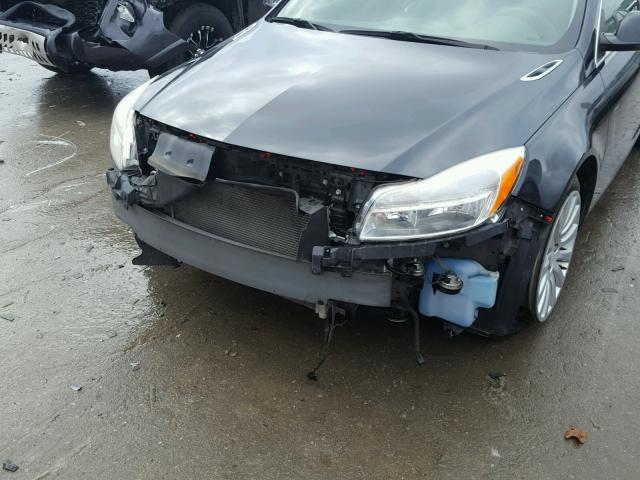 2G4GR5EK5C9157959 - 2012 BUICK REGAL GRAY photo 9