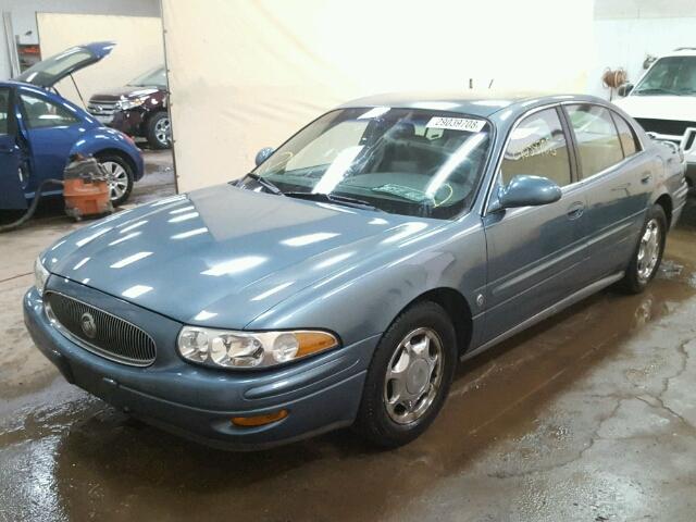 1G4HR54K42U200453 - 2002 BUICK LESABRE LI BLUE photo 2