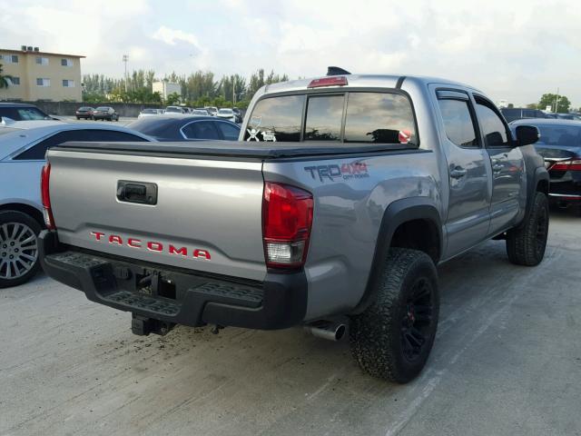 3TMCZ5ANXGM038918 - 2016 TOYOTA TACOMA DOU SILVER photo 4