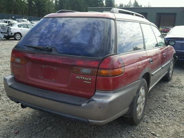4S3BG6853T7383483 - 1996 SUBARU LEGACY OUT RED photo 4