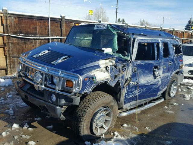 5GRGN23U07H104766 - 2007 HUMMER H2 BLUE photo 2