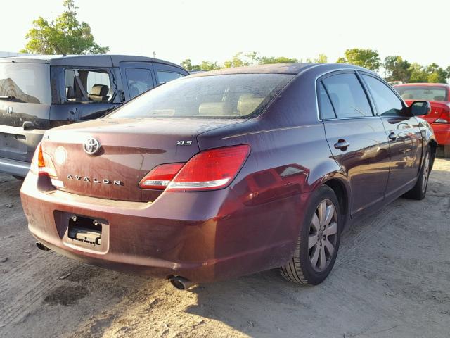 4T1BK36B36U098905 - 2006 TOYOTA AVALON XL BURGUNDY photo 4