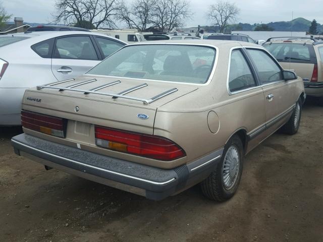 1FABP32XXHK136383 - 1987 FORD TEMPO LX GOLD photo 4