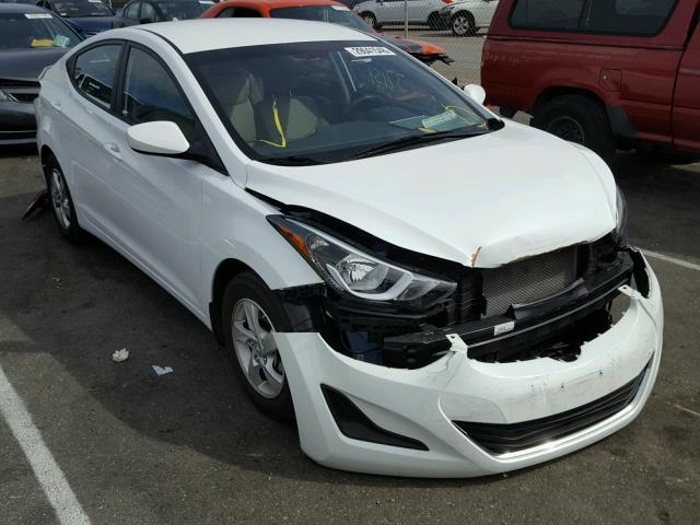 5NPDH4AE8FH640268 - 2015 HYUNDAI ELANTRA SE WHITE photo 1