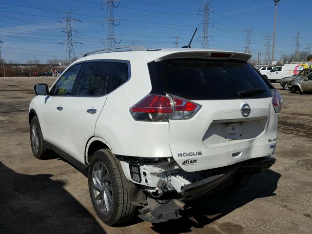 5N1AT2MV8EC840817 - 2014 NISSAN ROGUE S WHITE photo 3