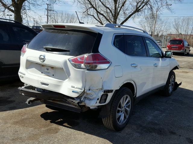 5N1AT2MV8EC840817 - 2014 NISSAN ROGUE S WHITE photo 4