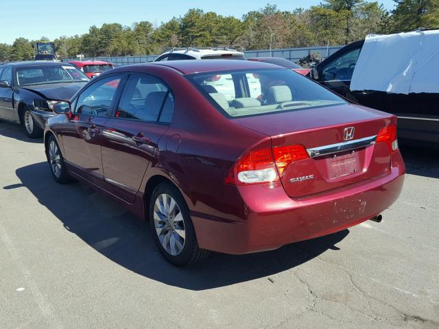 19XFA1F80AE085585 - 2010 HONDA CIVIC EX წითელი ფოტო 3