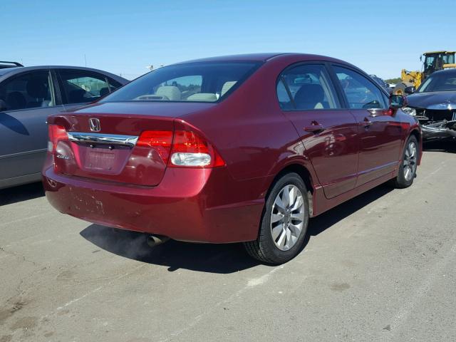 19XFA1F80AE085585 - 2010 HONDA CIVIC EX წითელი ფოტო 4