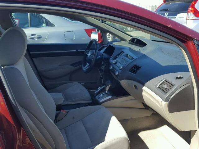 19XFA1F80AE085585 - 2010 HONDA CIVIC EX წითელი ფოტო 5