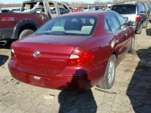 2G4WC532X51198220 - 2005 BUICK LACROSSE C MAROON photo 4