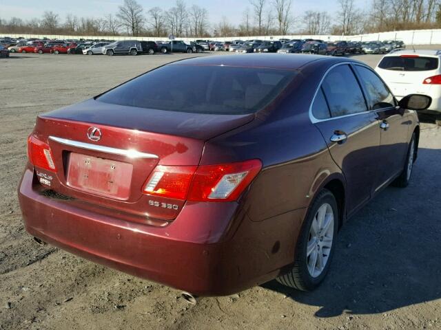 JTHBJ46G272037405 - 2007 LEXUS ES 350 MAROON photo 4