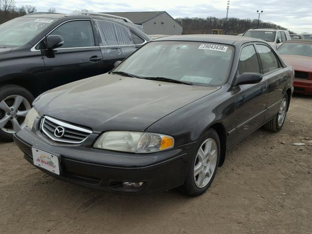 1YVGF22D125281203 - 2002 MAZDA 626 ES BLACK photo 2