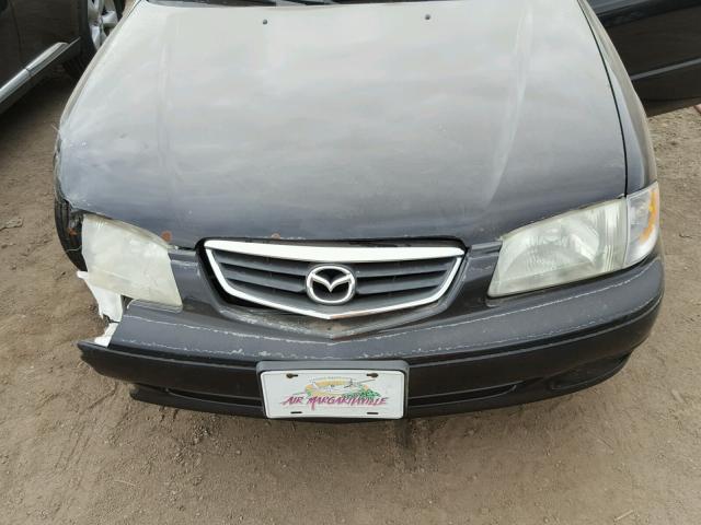 1YVGF22D125281203 - 2002 MAZDA 626 ES BLACK photo 7