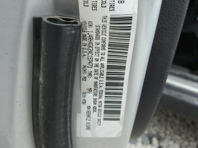 1J4RH4GK2AC157473 - 2010 JEEP COMMANDER GRAY photo 10