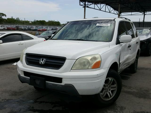 2HKYF18514H524421 - 2004 HONDA PILOT EXL WHITE photo 2