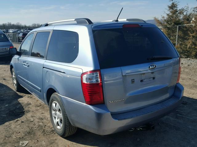 KNDMB233X96307134 - 2009 KIA SEDONA EX BLUE photo 3