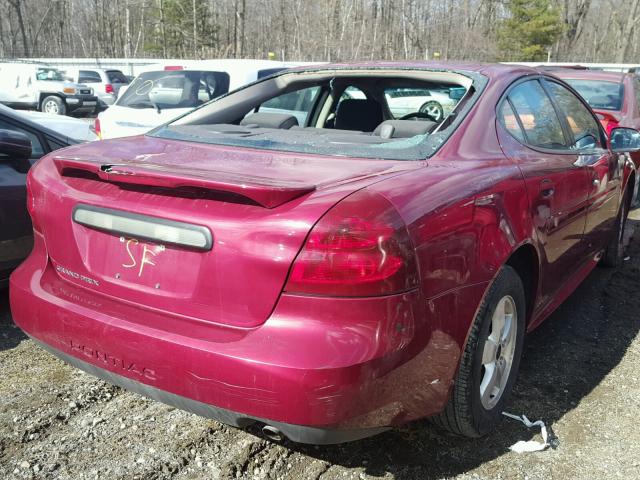 2G2WP552761131117 - 2006 PONTIAC GRAND PRIX BURGUNDY photo 4