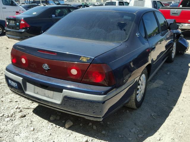 2G1WF52E719253010 - 2001 CHEVROLET IMPALA BLUE photo 4