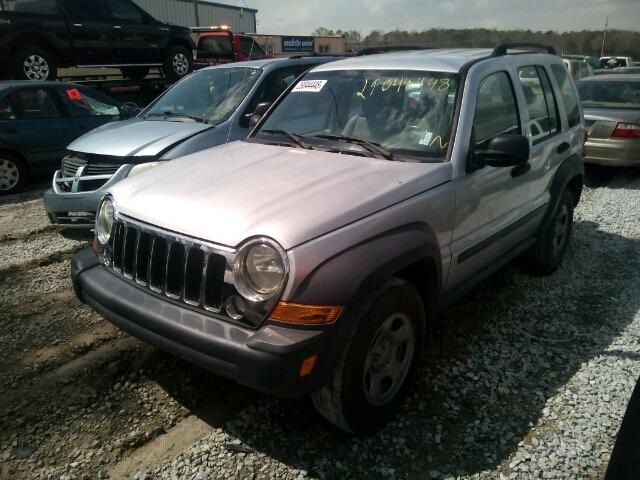 1J4GK48K87W509700 - 2007 JEEP LIBERTY SP SILVER photo 2
