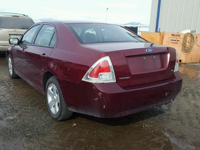 3FAFP07Z86R157705 - 2006 FORD FUSION SE MAROON photo 3