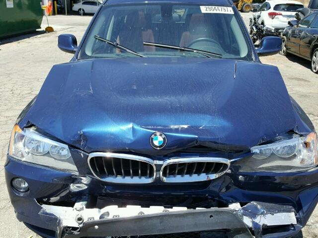 5UXWX9C53D0A10921 - 2013 BMW X3 XDRIVE2 BLUE photo 7