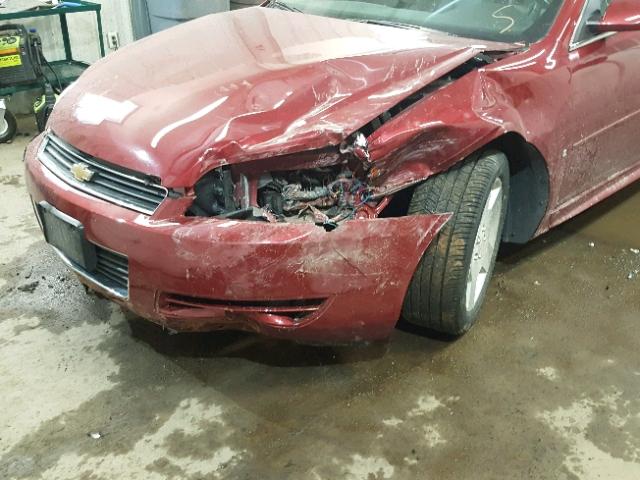 2G1WV58N681370404 - 2008 CHEVROLET IMPALA 50T RED photo 10