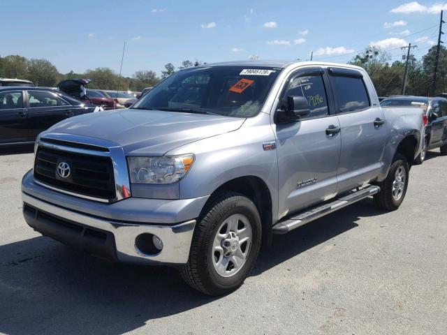 5TFEY5F17BX104619 - 2011 TOYOTA TUNDRA CRE SILVER photo 2