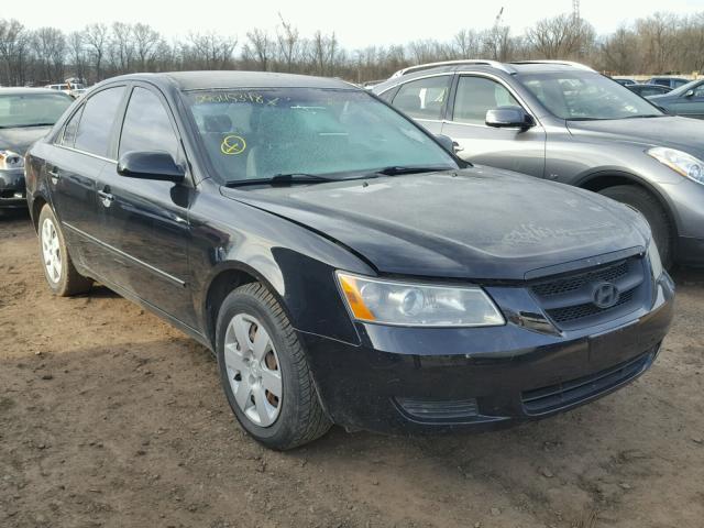 5NPET46C67H235473 - 2007 HYUNDAI SONATA GLS BLACK photo 1