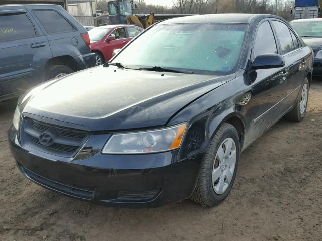 5NPET46C67H235473 - 2007 HYUNDAI SONATA GLS BLACK photo 2