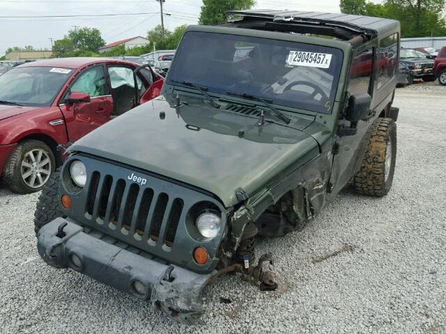 1J4FA54107L145646 - 2007 JEEP WRANGLER S 绿色 照片 2