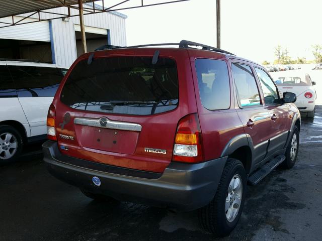 4F2YZ04134KM08501 - 2004 MAZDA TRIBUTE LX RED photo 4