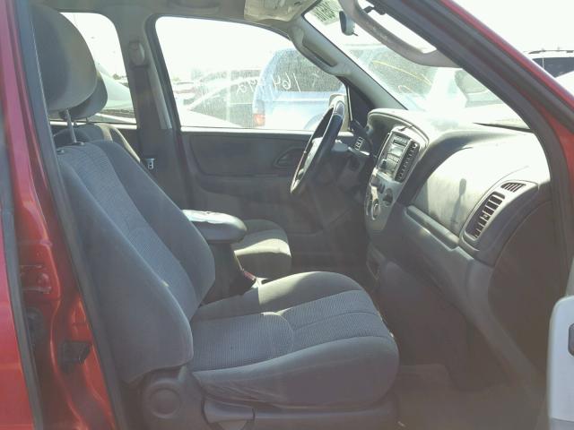 4F2YZ04134KM08501 - 2004 MAZDA TRIBUTE LX RED photo 5