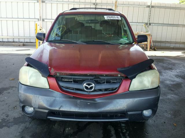 4F2YZ04134KM08501 - 2004 MAZDA TRIBUTE LX RED photo 9